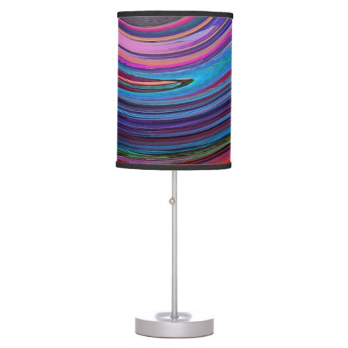 Modern Swirl Abstract Art 34 Table Lamp