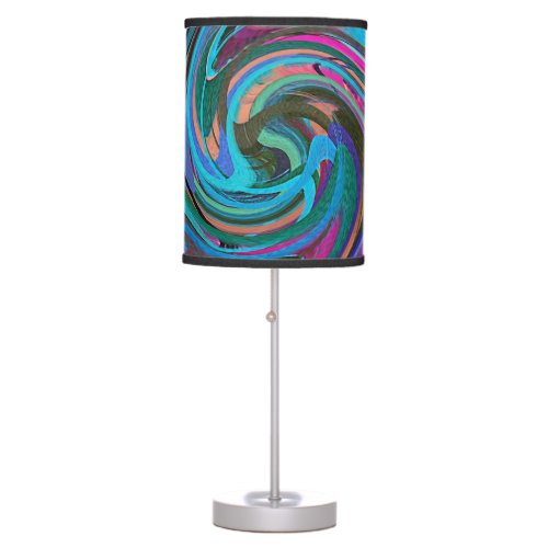 Modern Swirl Abstract Art 35 Table Lamp