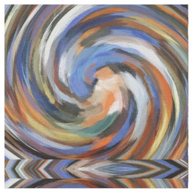 Modern Swirl Abstract Art #37 Fabric (Close Up)