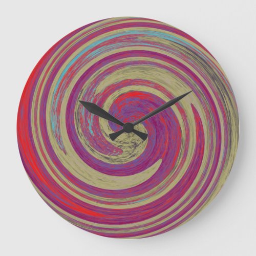Modern Swirl Abstract Art 43 Large Clock