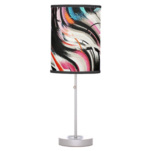 Modern Swirl Abstract Art 47 Table Lamp