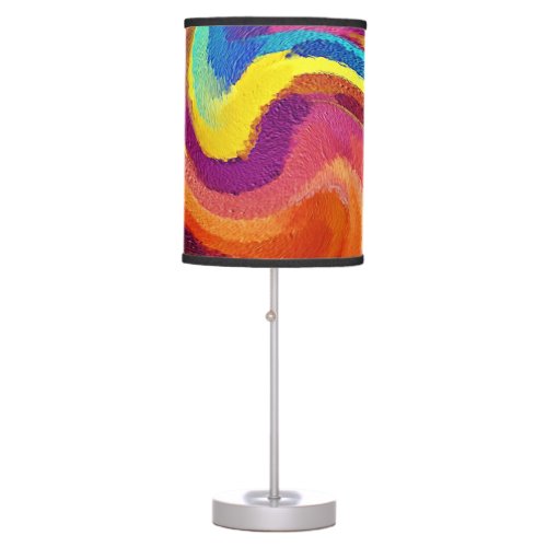 Modern Swirl Abstract Art 51 Table Lamp