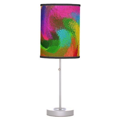 Modern Swirl Abstract Art 54 Table Lamp