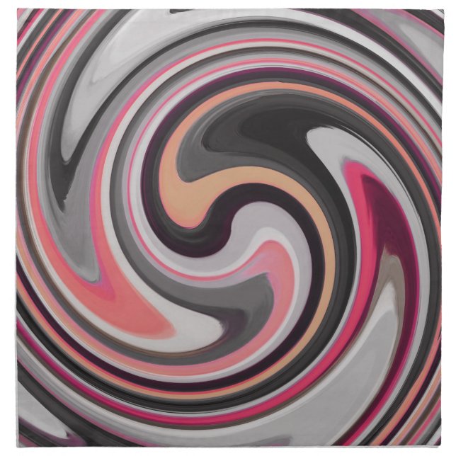 Modern Swirl Abstract Art #5 Cloth Napkin (Front)