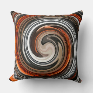 Modern Swirl Abstract Art #5 Throw Pillow