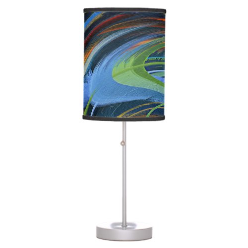 Modern Swirl Abstract Art 60 Table Lamp