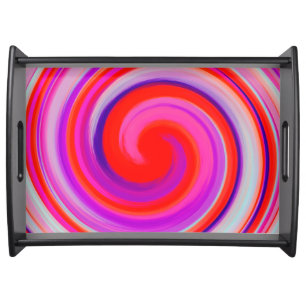 Modern Swirl Abstract Art #7 Serving Tray