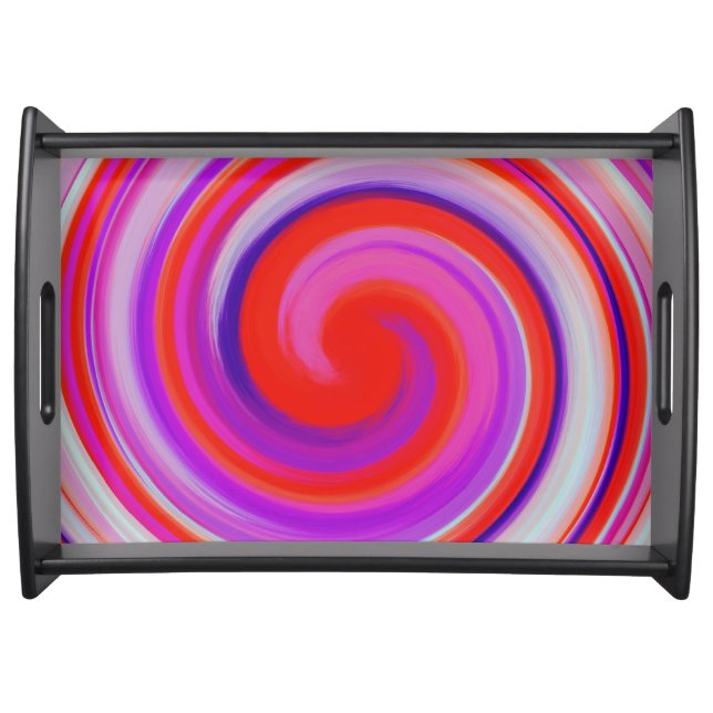 Modern Swirl Abstract Art #7 Serving Tray (Front)