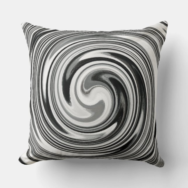 Modern Swirl Abstract Art #7 Throw Pillow (Front)