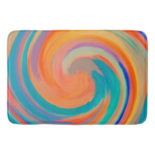 Modern Swirl Abstract Art #8 Bathroom Mat