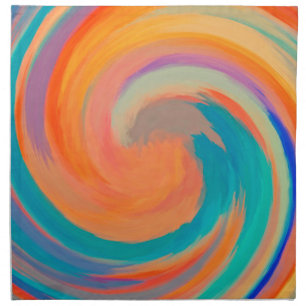 Modern Swirl Abstract Art #8 Cloth Napkin