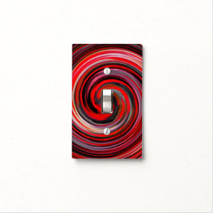Modern Swirl Abstract Art Light Switch Cover