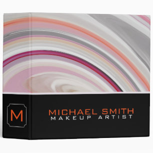 Modern Swirl Abstract Elegant Professional #11 3 Ring Binder