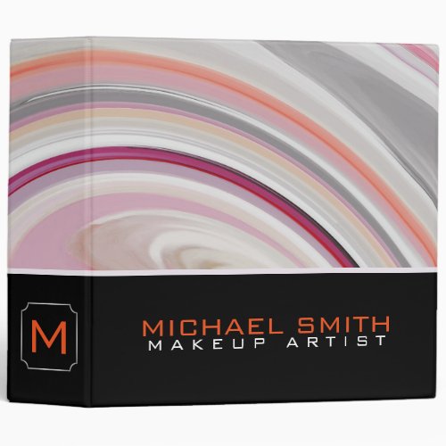 Modern Swirl Abstract Elegant Professional 11 3 Ring Binder