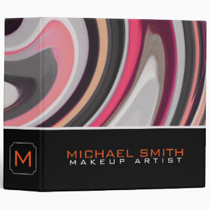 Modern Swirl Abstract Elegant Professional #14 3 Ring Binder