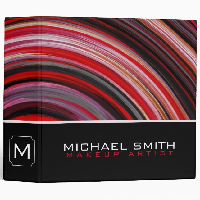 Modern Swirl Abstract Elegant Professional #23 Binder (Front/Spine)
