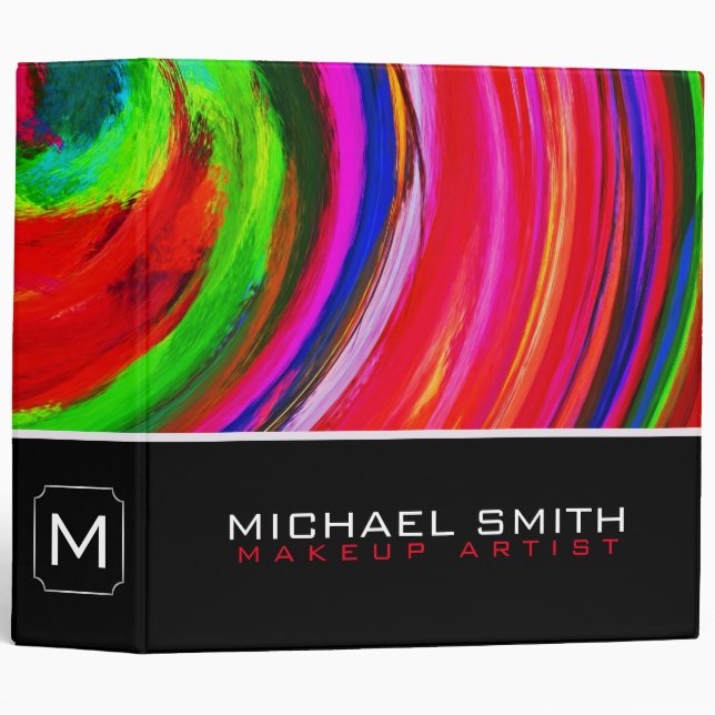 Modern Swirl Abstract Elegant Professional #31 Binder (Front/Spine)