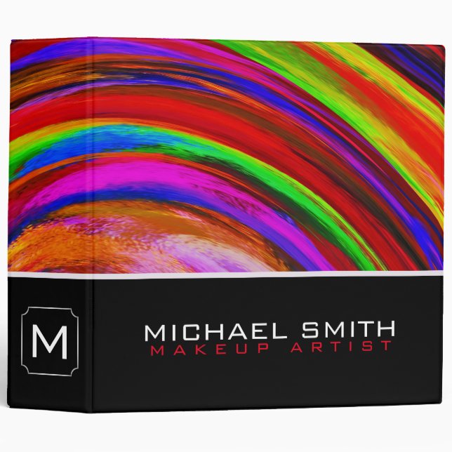 Modern Swirl Abstract Elegant Professional #32 Binder (Front/Spine)