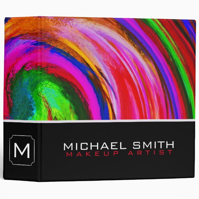 Modern Swirl Abstract Elegant Professional #33 Binder (Front/Spine)
