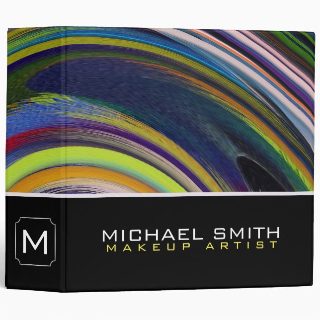 Modern Swirl Abstract Elegant Professional #39 Binder (Front/Spine)