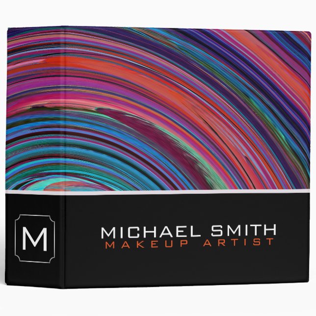 Modern Swirl Abstract Elegant Professional #45 Binder (Front/Spine)