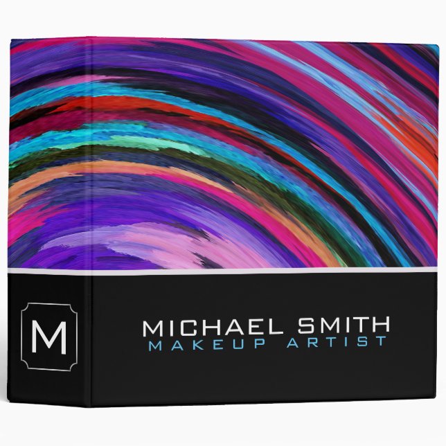 Modern Swirl Abstract Elegant Professional #48 Binder (Front/Spine)