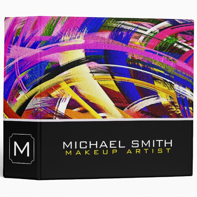 Modern Swirl Abstract Elegant Professional #50 Binder (Front/Spine)