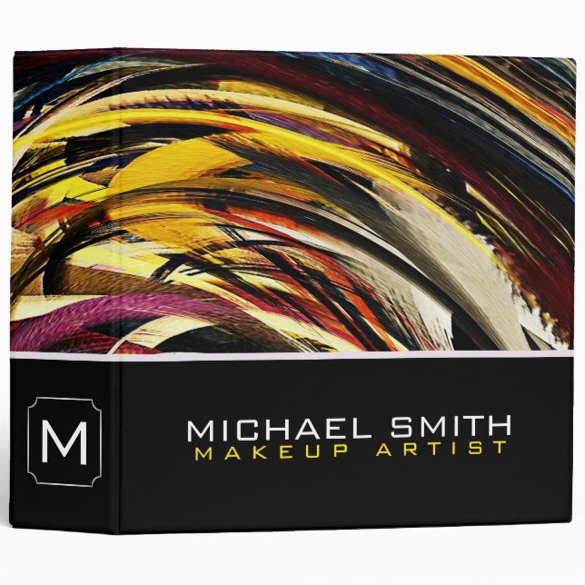 Modern Swirl Abstract Elegant Professional #51 Binder (Front/Spine)