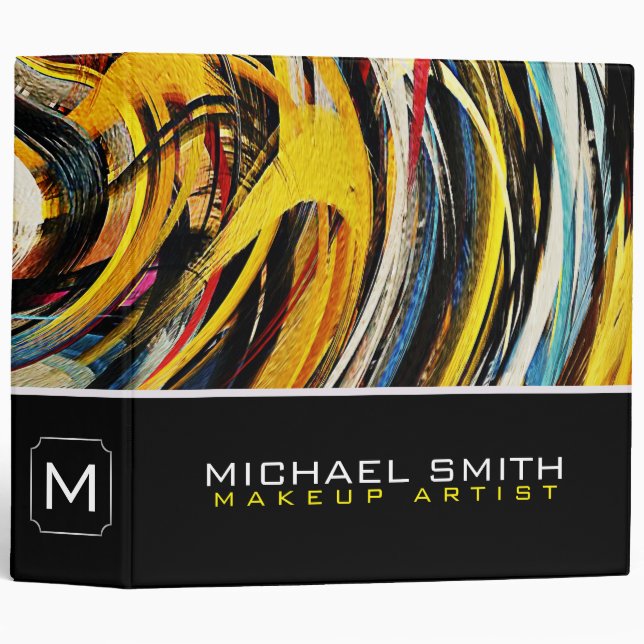 Modern Swirl Abstract Elegant Professional #52 Binder (Front/Spine)
