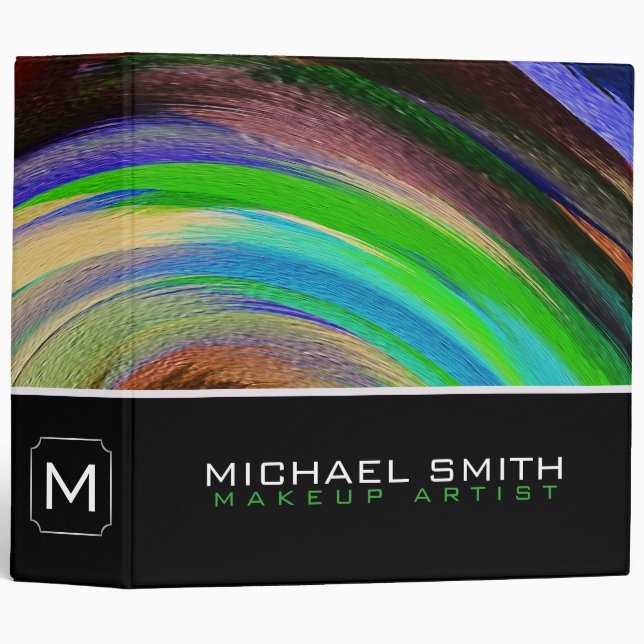 Modern Swirl Abstract Elegant Professional #61 Binder (Front/Spine)