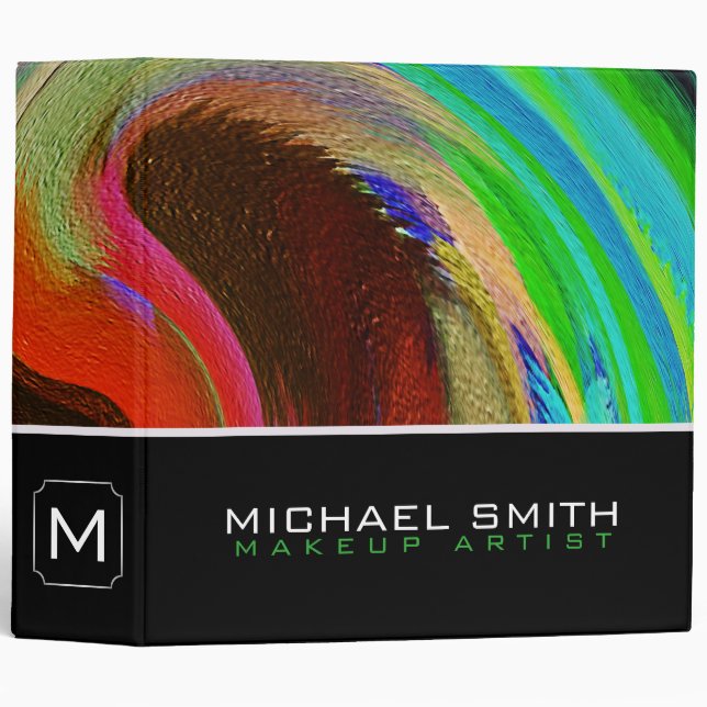 Modern Swirl Abstract Elegant Professional #62 Binder (Front/Spine)