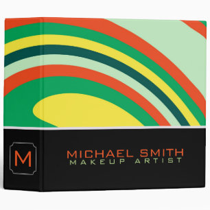 Modern Swirl Abstract Elegant Professional #8 3 Ring Binder