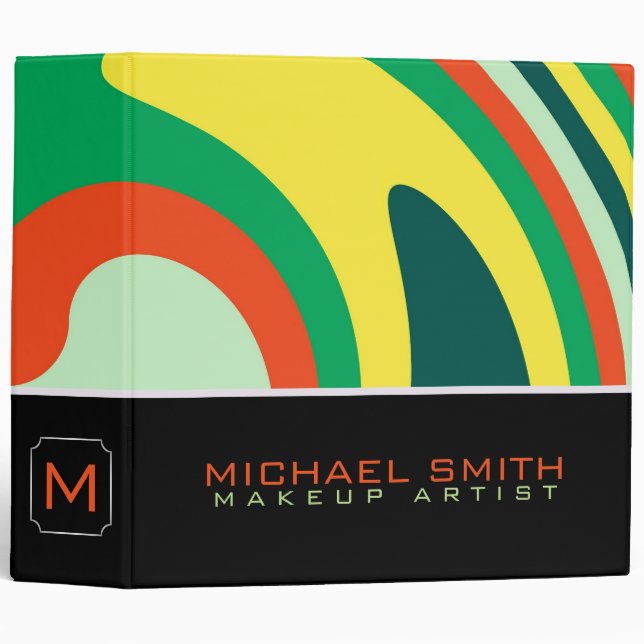 Modern Swirl Abstract Elegant Professional #9 Binder (Front/Spine)