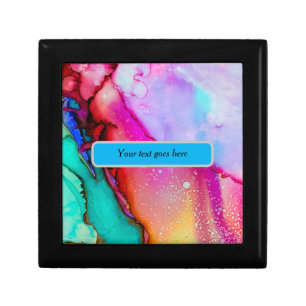 Modern swirl art jewellery box you can personalise