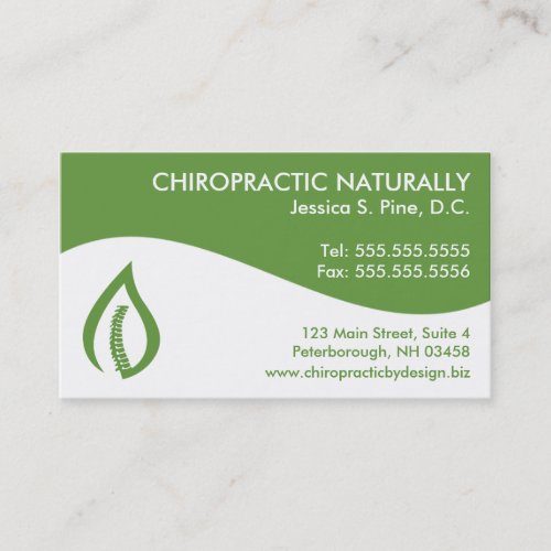 Modern Swirl Chiropractic Business Cards