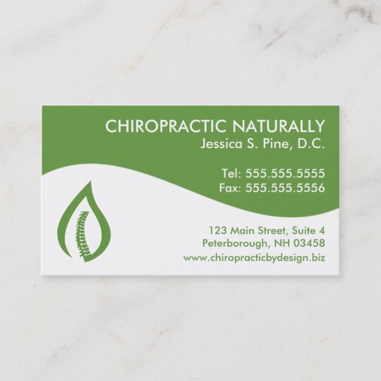 Modern Swirl Chiropractic Business Cards Zazzle