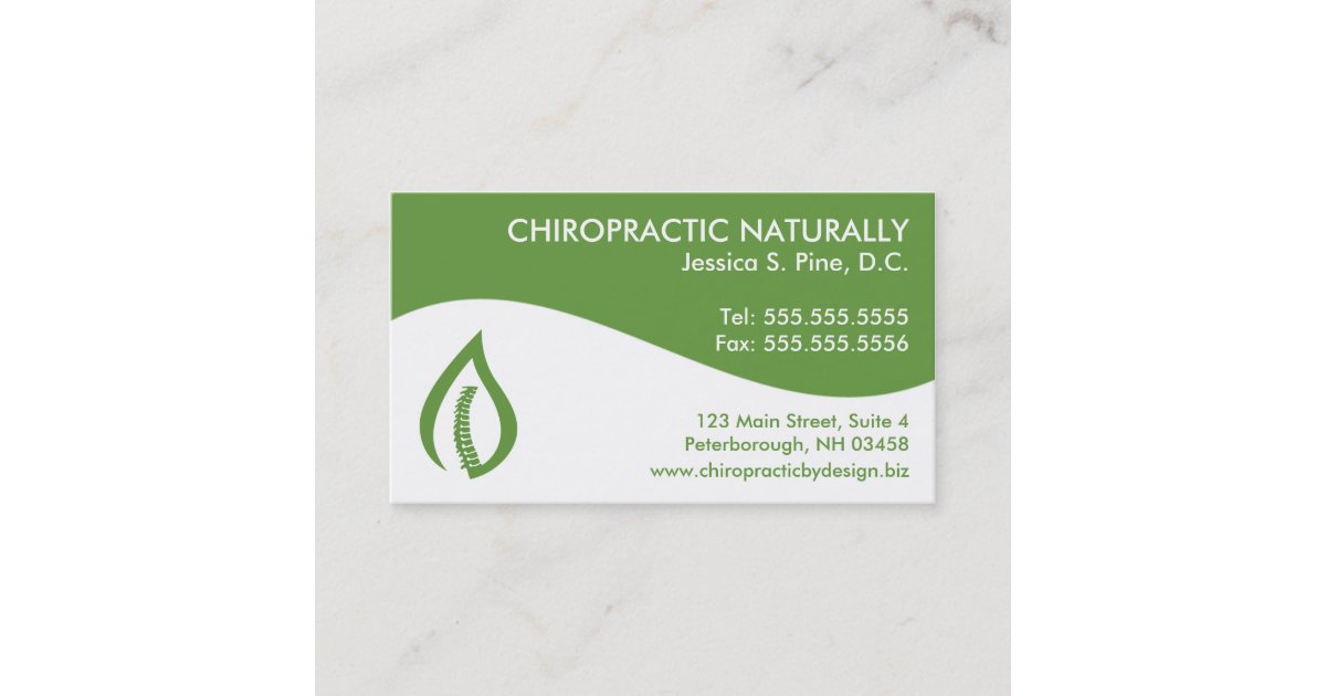 Modern Swirl Chiropractic Business Cards Zazzle