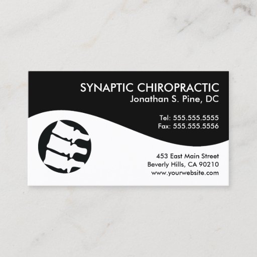 Customizable Modern Swirl Chiropractic Business Cards