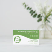 Modern Swirl Chiropractic Business Cards (Standing Front)