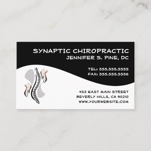 Modern Swirl Chiropractic Business Cards