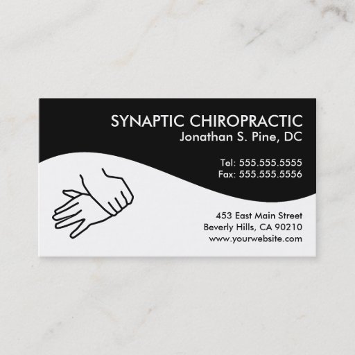 Customizable Modern Swirl Chiropractic Business Cards