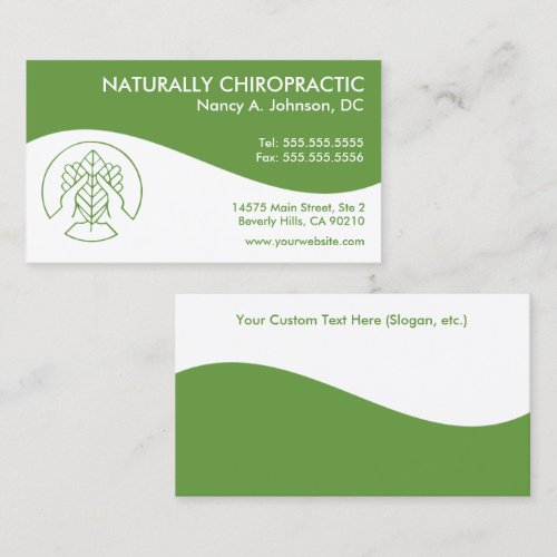 Modern Swirl Chiropractic Business Cards