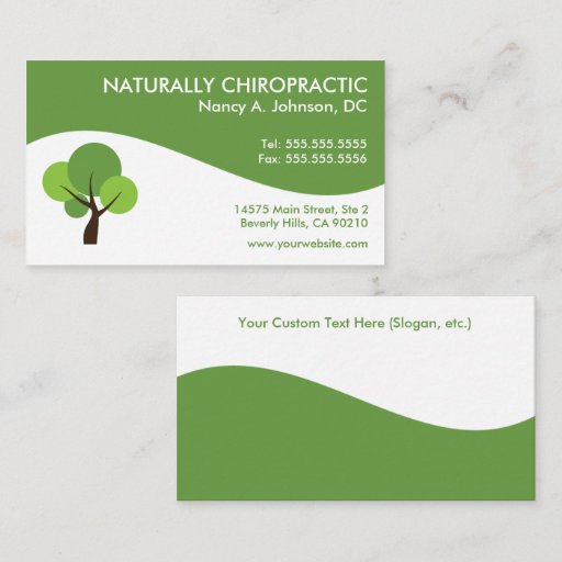 Customizable Modern Swirl Chiropractic Business Cards