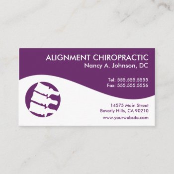 Modern Swirl Chiropractic Business Cards by chiropracticbydesign at Zazzle
