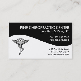 Modern Swirl Chiropractic Business Cards