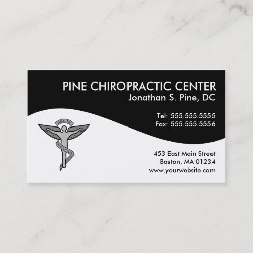 Modern Swirl Chiropractic Business Cards