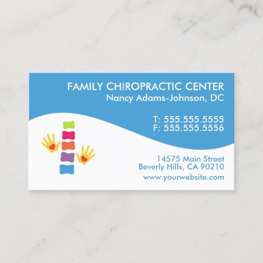 Customizable Modern Swirl Colorful Chiropractic Business Cards