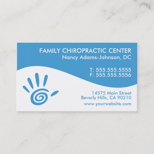 Customizable Modern Swirl Colorful Chiropractic Business Cards