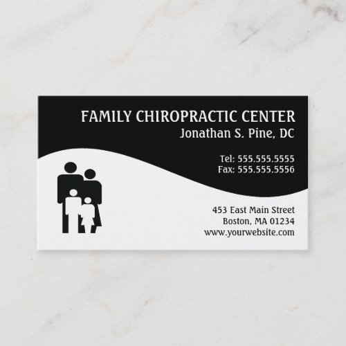 Modern Swirl Family Chiropractic Business Cards
