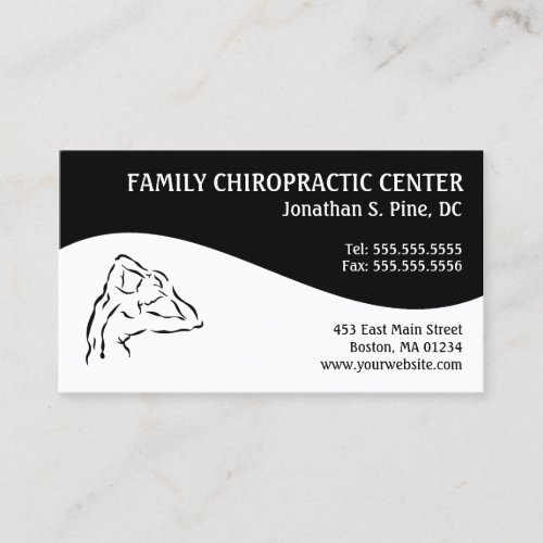 Modern Swirl Family Chiropractic Business Cards